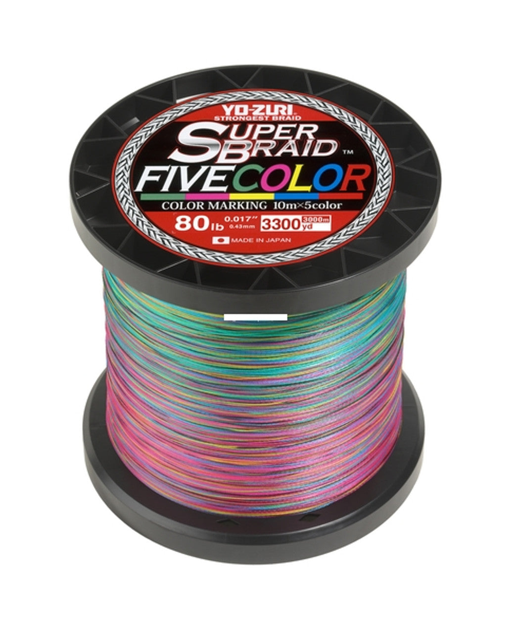 Yo-Zuri SuperBraid Braided Line Bulk Spools [30-100lb, 3300yd, Five Co