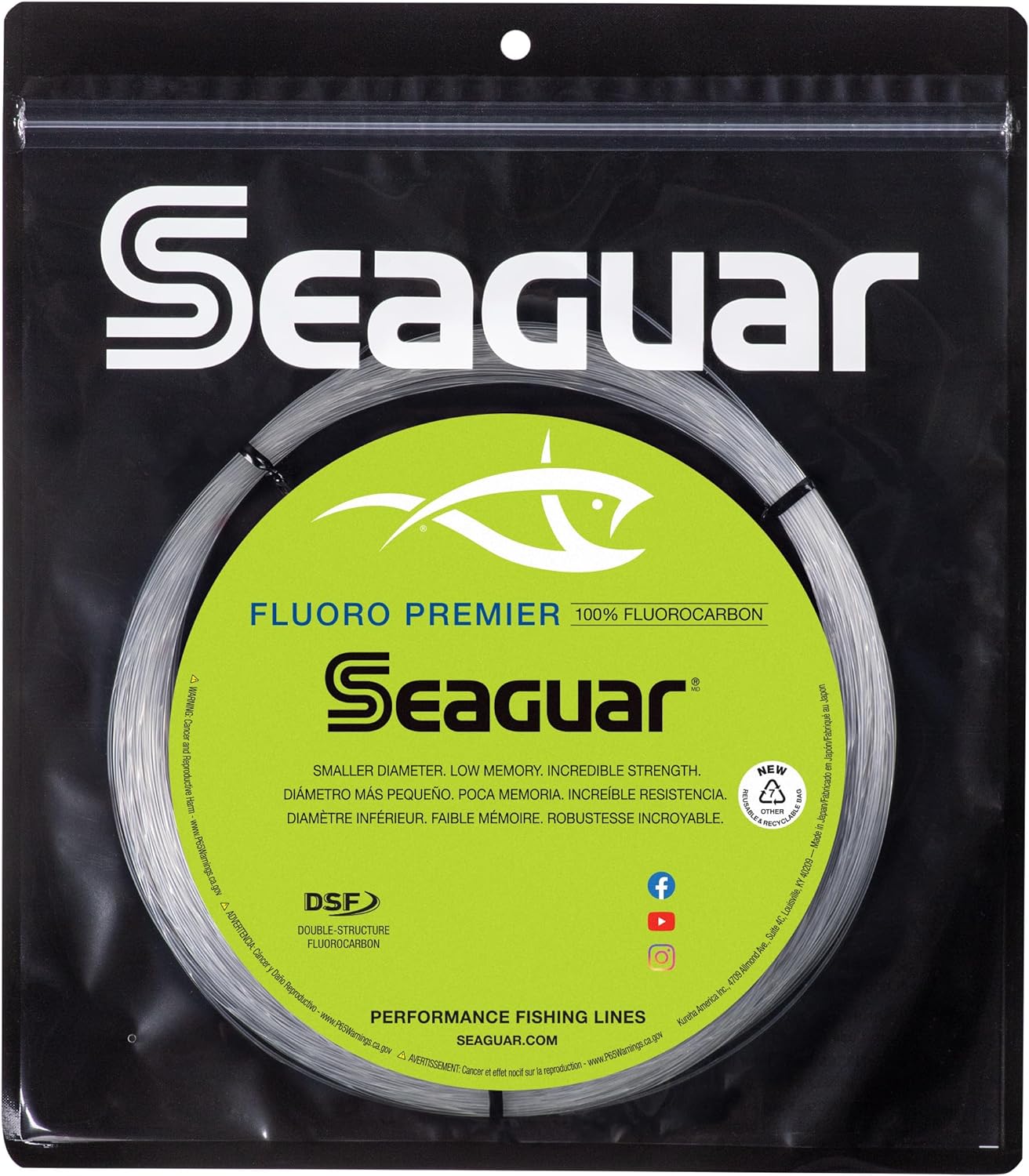Seaguar Fluorocarbon Premier Big Game Leader 130lb 110 Yards