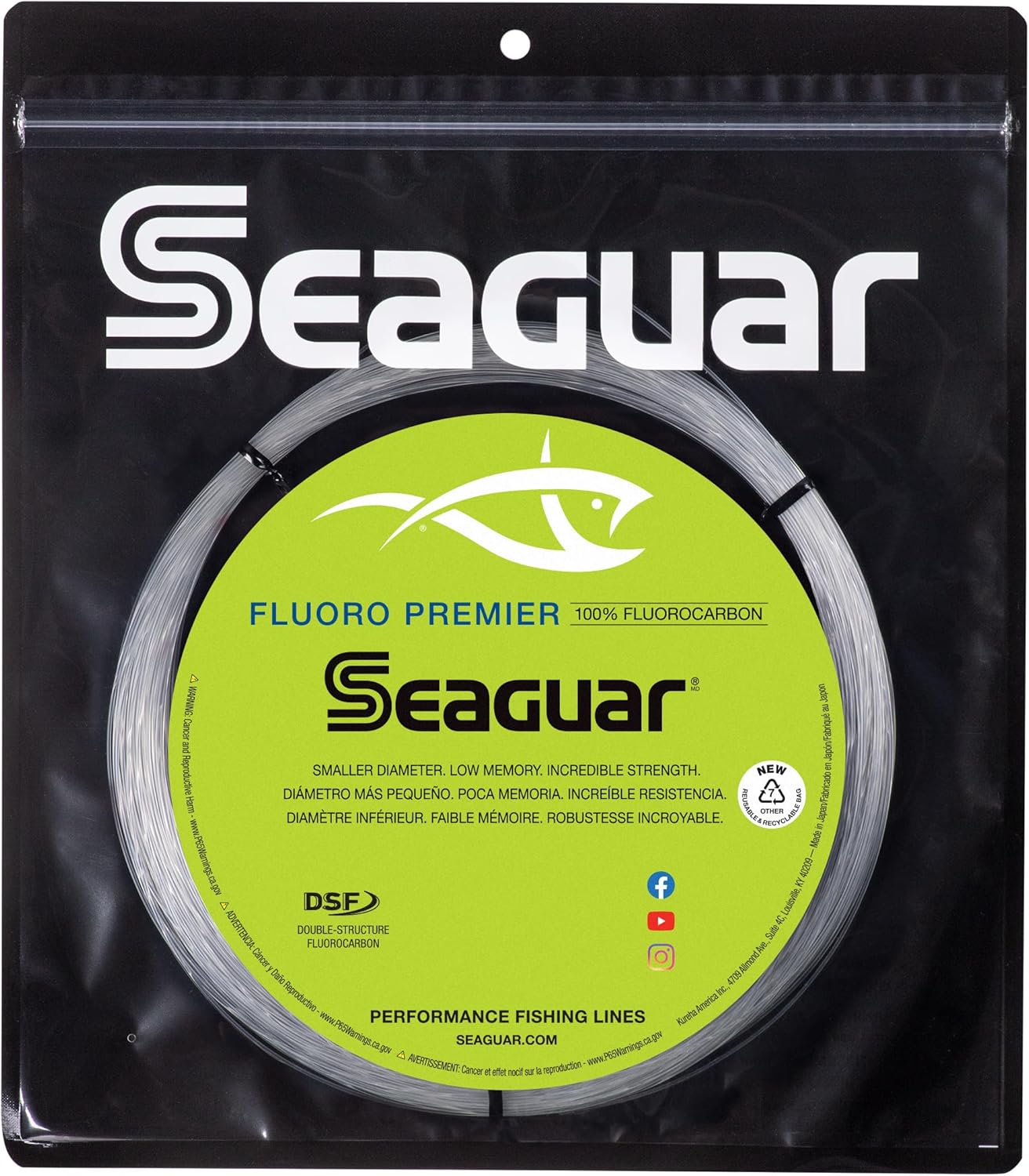 Seaguar Premier Big Game Fluorocarbon Leader Material 200lb 25yd