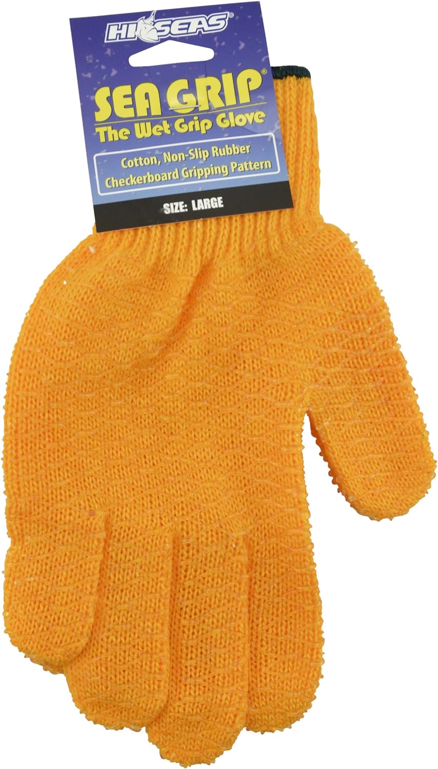 Hi-Seas HG-404-L Sea Grip Non-Slip Pattern Glove, Large, Orange