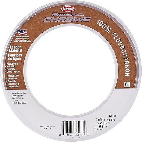 Berkley ProSpec Chrome 100% Fluoro Leader, Leader 80lb