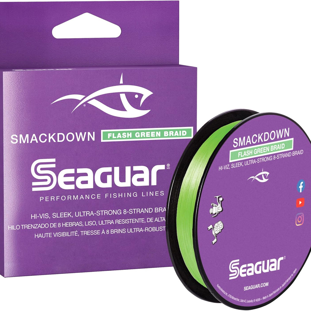 Smackdown Braid Line - Flash Green 50lb 300yd