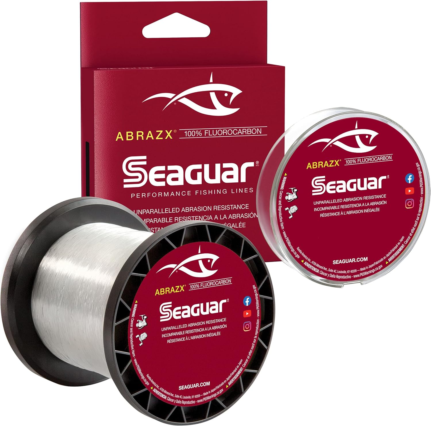 Seaguar AbrazX 100% Fluorocarbon Main Line 20lb 1000yd