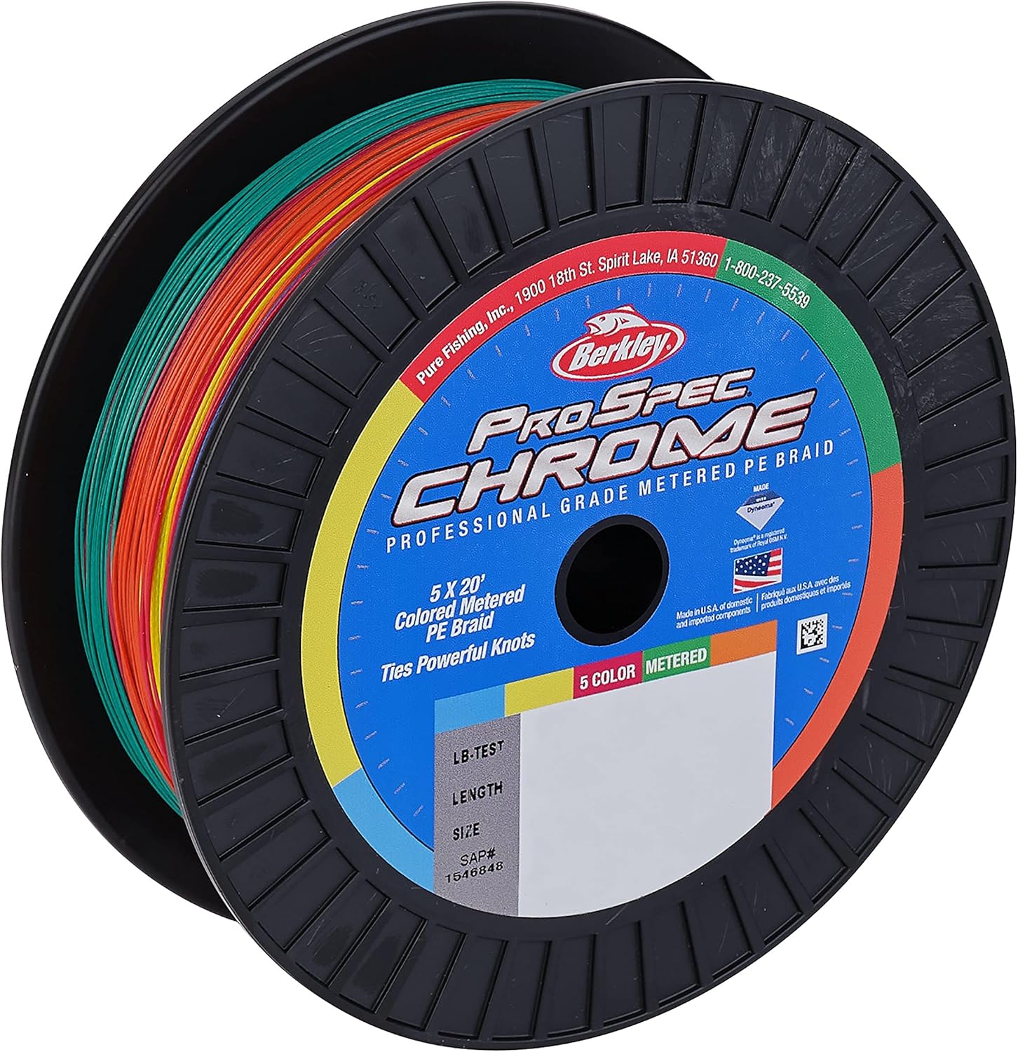 Berkley ProSpec Chrome 5x20' Metered Braid Superline 80lb 500yd