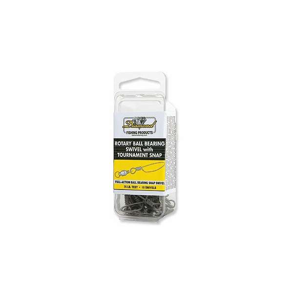 Diamond 84702 Rotary Ball Bearing Swivels w/Tournament Snap, 300 lb