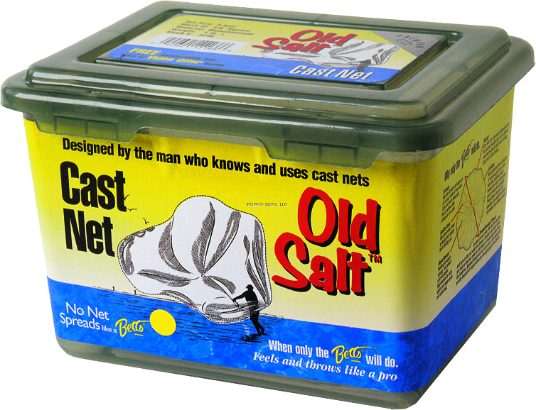 Betts Old Salt Mono Cast Net 8' 3/8" Mesh 1Lb Lead per Ft, Boxed
