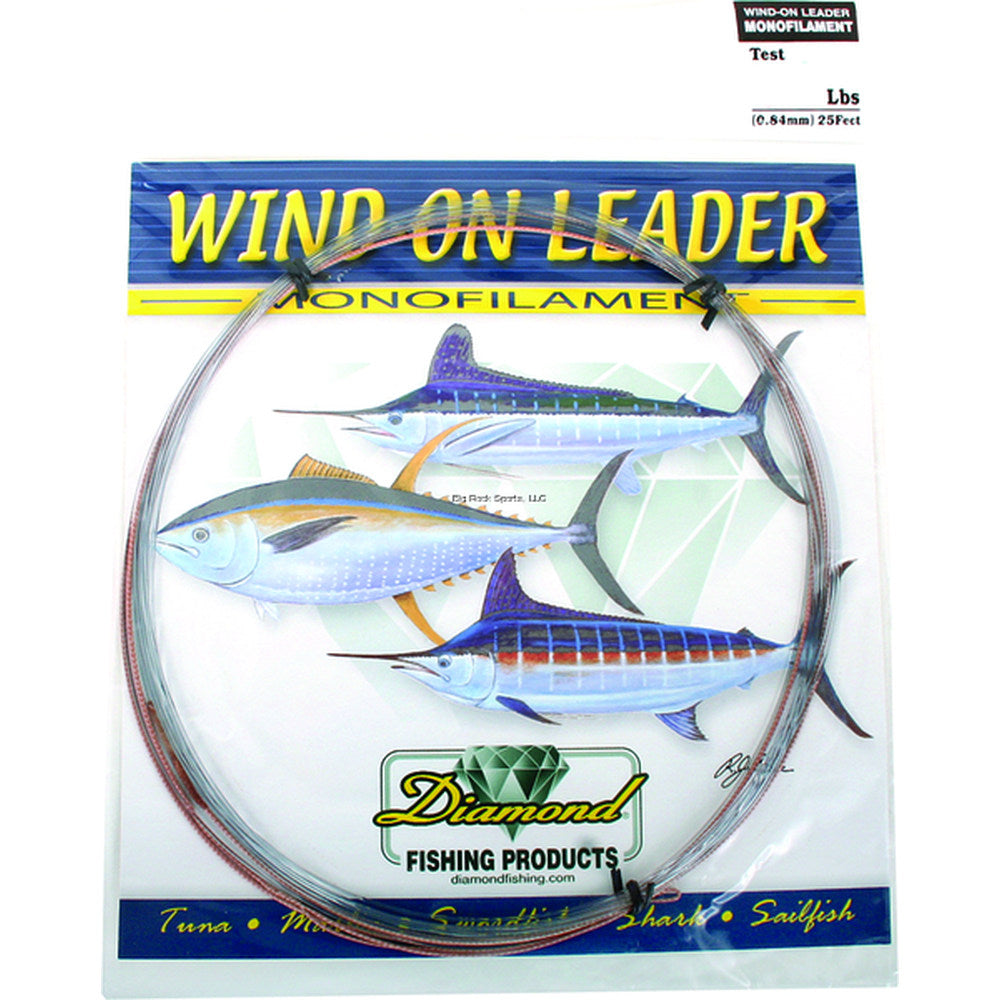 Momoi Monofilament Wind On Leader, 25ft, Smoke Blue