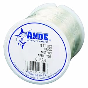 Ande A14-300C Premium Mono Line 1/4lb Spool 300lb 33yd Clear
