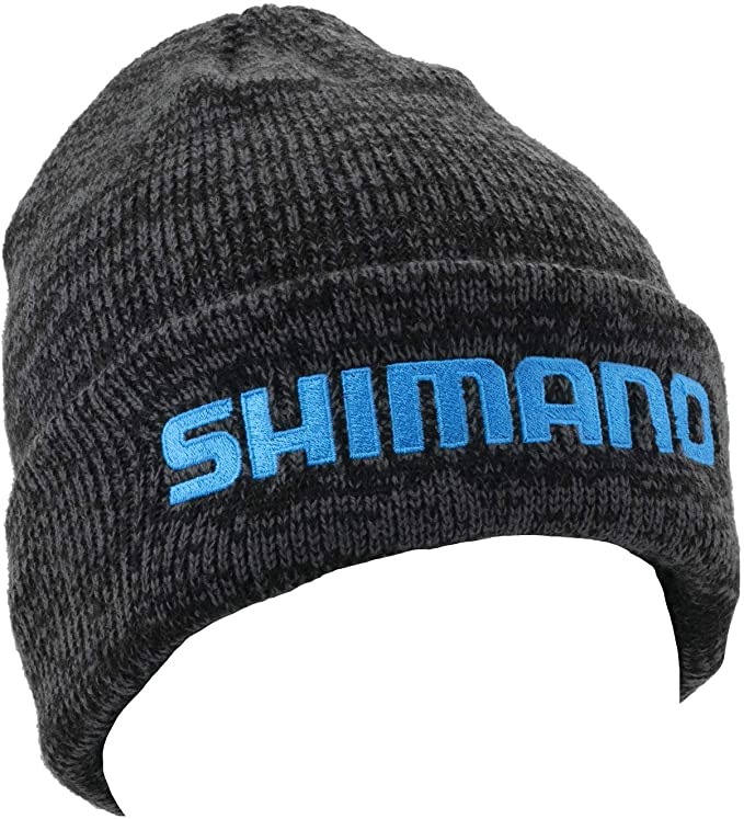 Shimano Embroidered Logo Heather Beanie, Knitted cap, One Size Fits Most,Gray