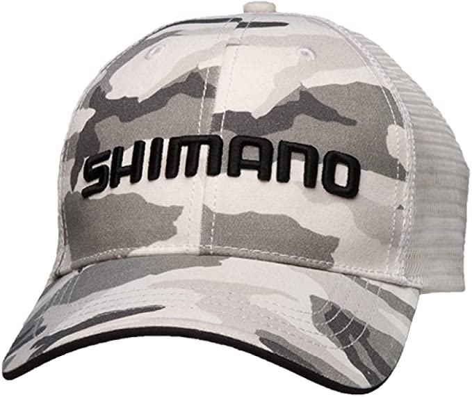 Shimano Smokey Trucker Cap, Camo White, One Size Fits Most