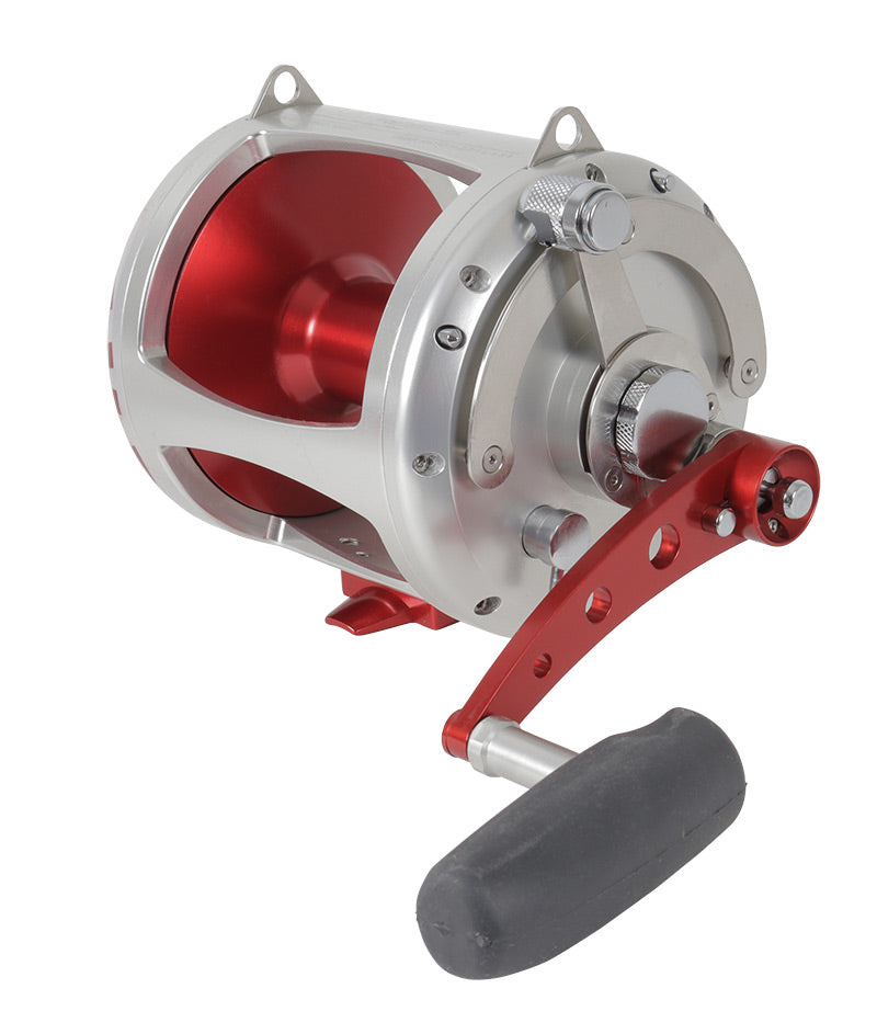 Avet EXW 80/2 Two-Speed Lever Drag Reel, RH, American Flag Red Line