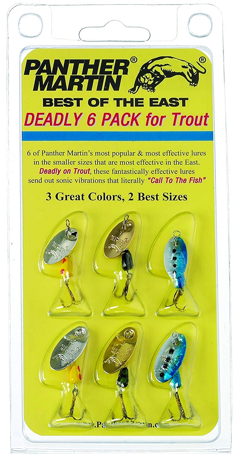 Panther Martin BE6 Best Of The East Spinner Kit, #1/#2, Assorted, 6/Pack
