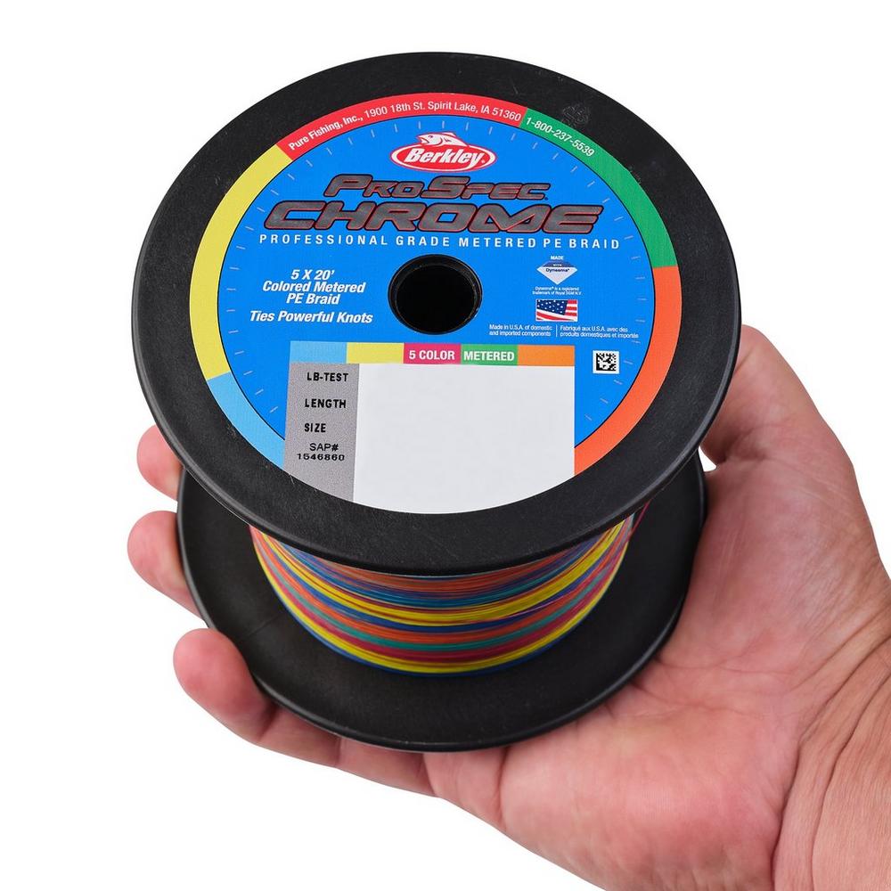 Berkley ProSpec Chrome 5x20' Metered Braid, Small Bulk