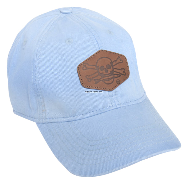 Calcutta Ocean Blue Twil Cap with Leather Patch and Adjustable Back