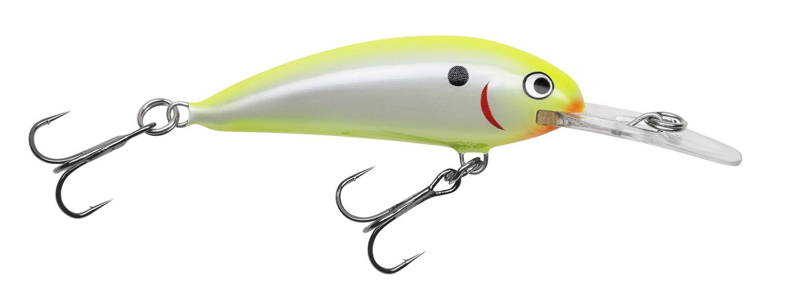 Bagley Balsa Shad 07 Lure Silver Fluorescent Chartreuse 2 3/4" 1/2oz BS07-SFC