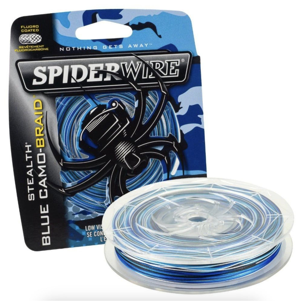 Spiderwire Stealth Blue Camo Braided Line 1500 Yards