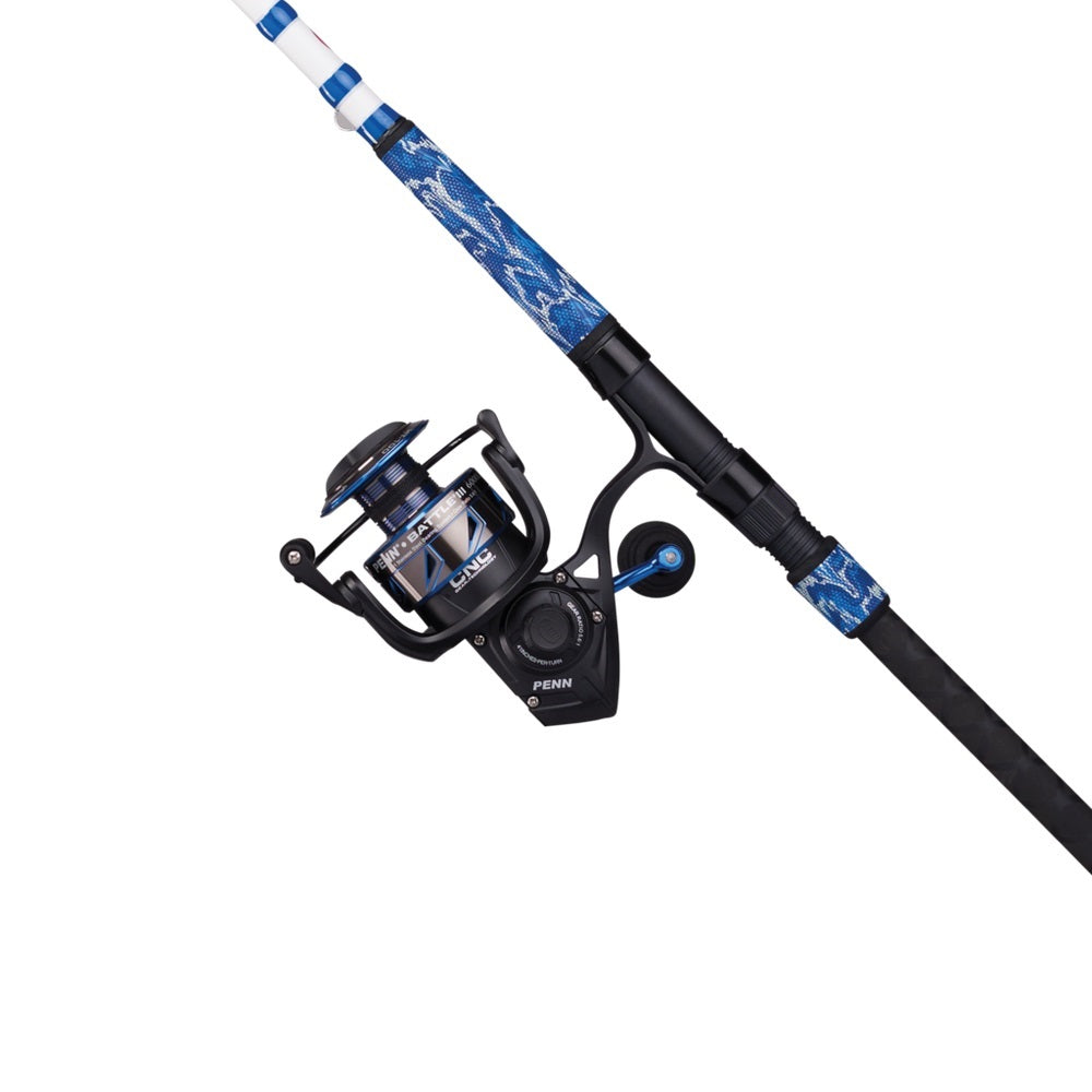 Penn Battle III LE Spinning Reel Combo, Metal Body, CNC Gears, HT100 Drag