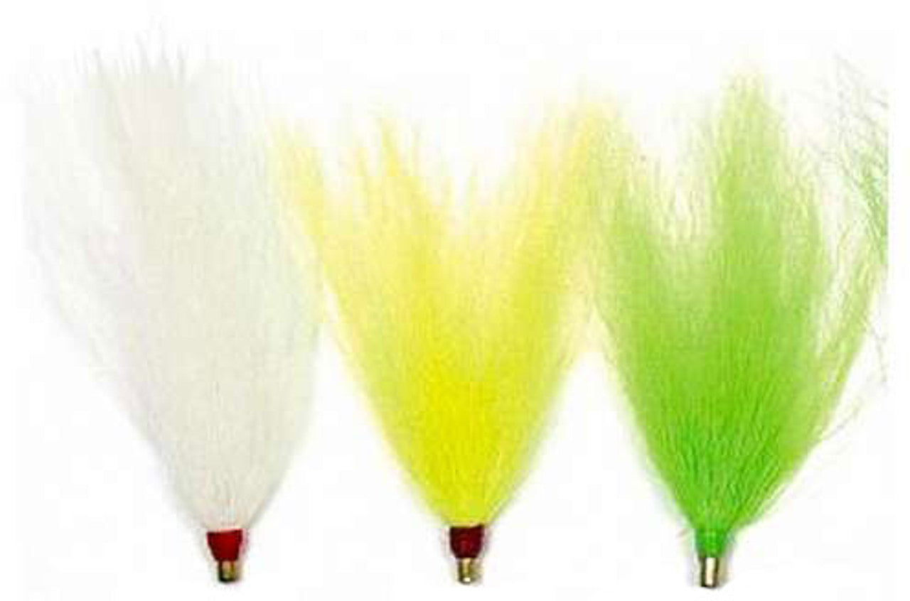 Sea Striker Bucktail Teaser 3", White, 3/Pack