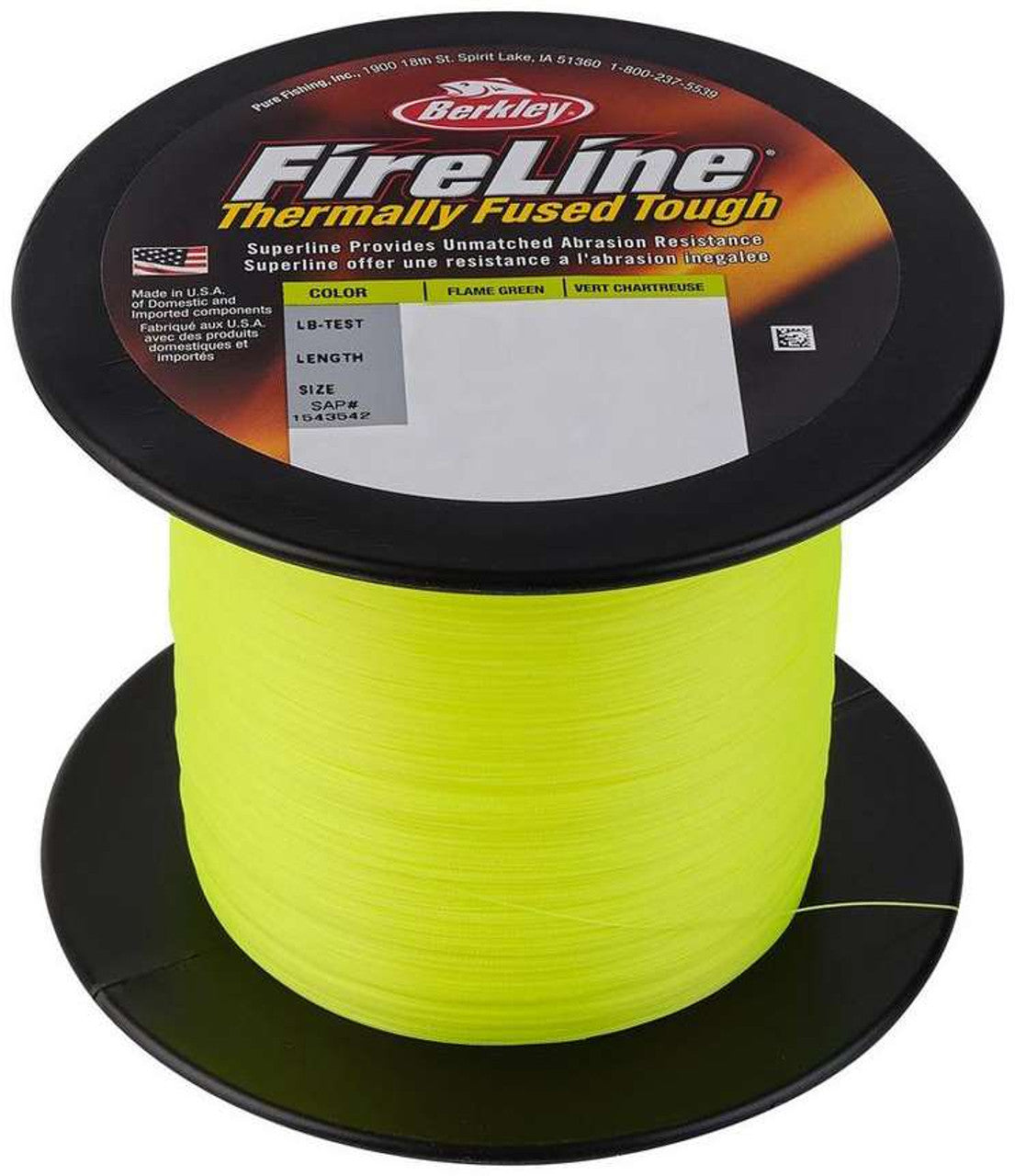 Berkley BUFLBULK10-GG Fireline, Flame Green 10lb 1500yd