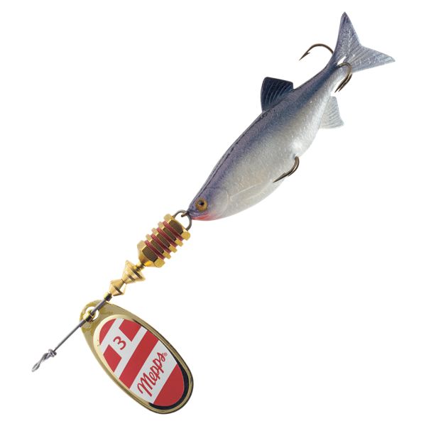 Mepps Comet Mino In-Line Spinner Silver Blade with Shad Mino, Floating