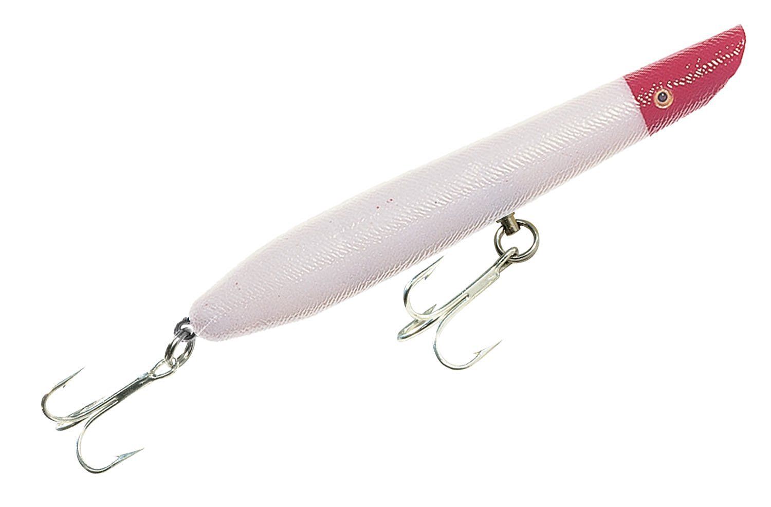 Esche Da Pesca Cotton Cordell C6428 Pencil Popper, Pearl Red Head, 17,8 Cm, Per Bass E Spigole, Topwater Con Coda Pesata