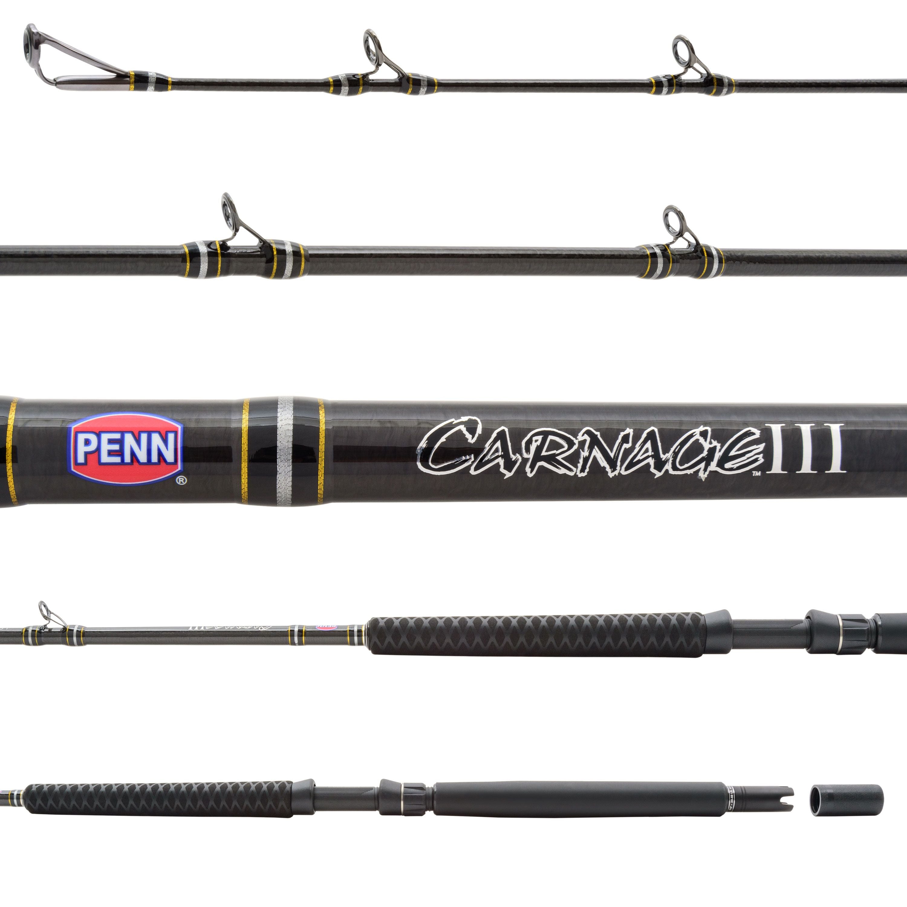 Penn CAROSIII1225C70LB Carnage III Offshore Conventional 7', Medium