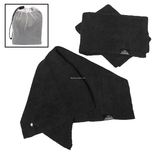 Calcutta Bait Towel 3 Pack, Black, 16"x15", w/ Mesh bag