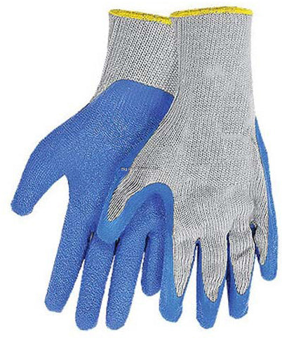 Calcutta Men's Knit Gripper Gloves Rubber Coated Palm Gray/Blue