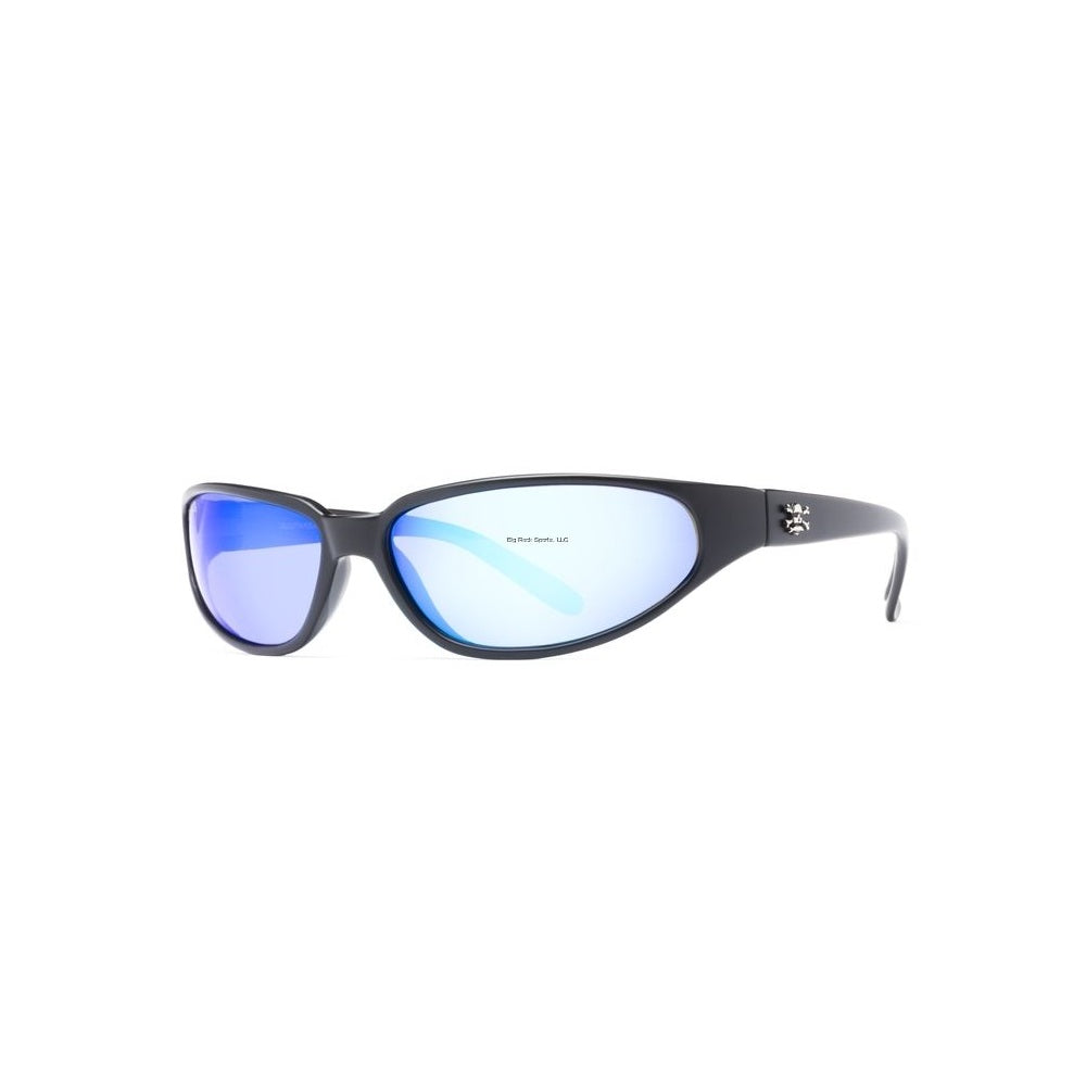 Calcutta Carolina Polarized Fishing Sunglasses Black Frame/Blue Mirror Lens