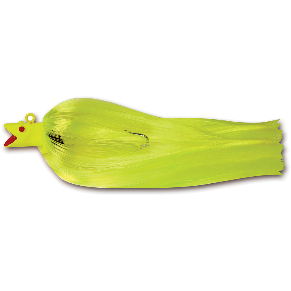 Sea Striker CL2CH Chute Rig, 8" Nylon Hair, 2 oz, Swing Hook, Chartreuse