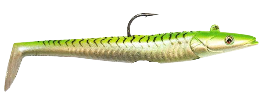 Savage Gear Soft Sandeel Lure, 7 1/2", 3 1/2oz, Chartreuse Mackerel