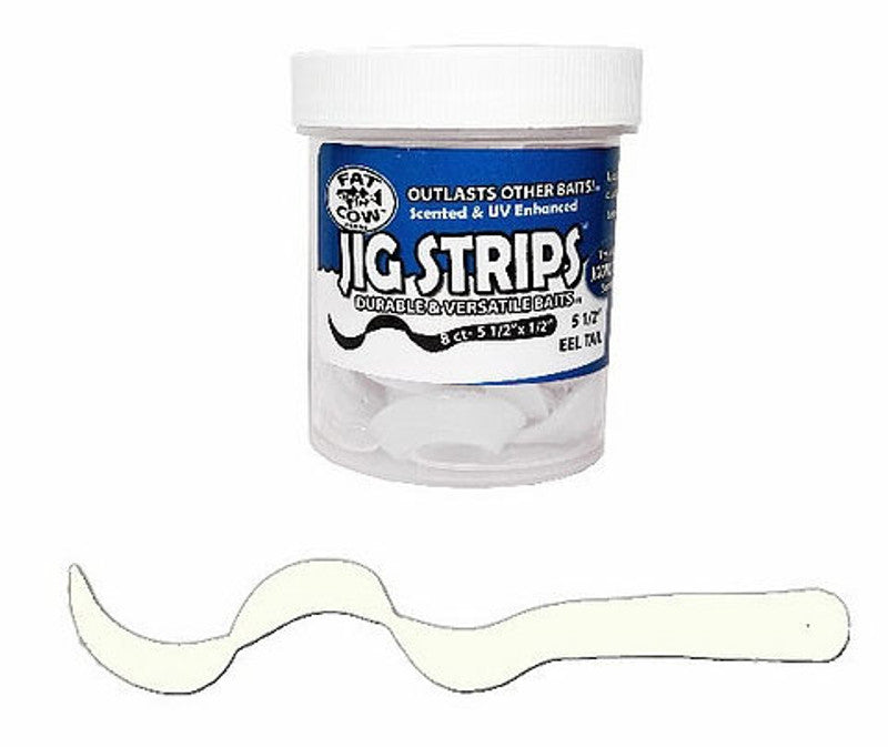 Fat Cow Jig Strips Eel Tail 5 1/2" X 1/2" Scented (8ct)