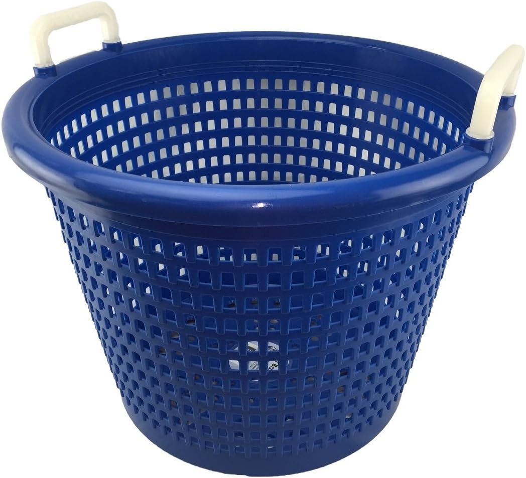 Joy Fish Basket HD Blue Plastic Basket with Handles 40Lb Capacity