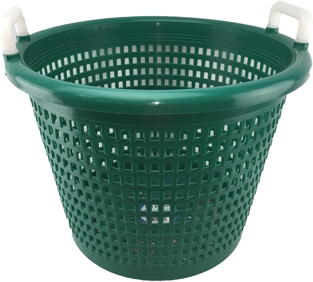 Joy Fish Basket HD Green Plastic Basket with Handles 40lb Capacity