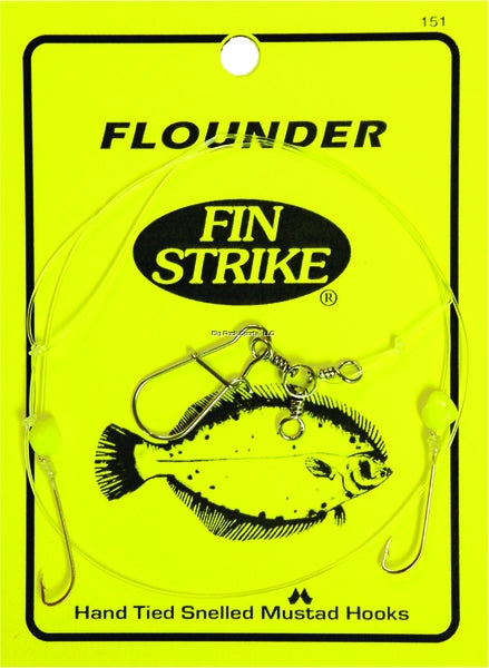 Fin Strike Flounder Rigs w/Snelled Hooks w/Corn Beads Sz8