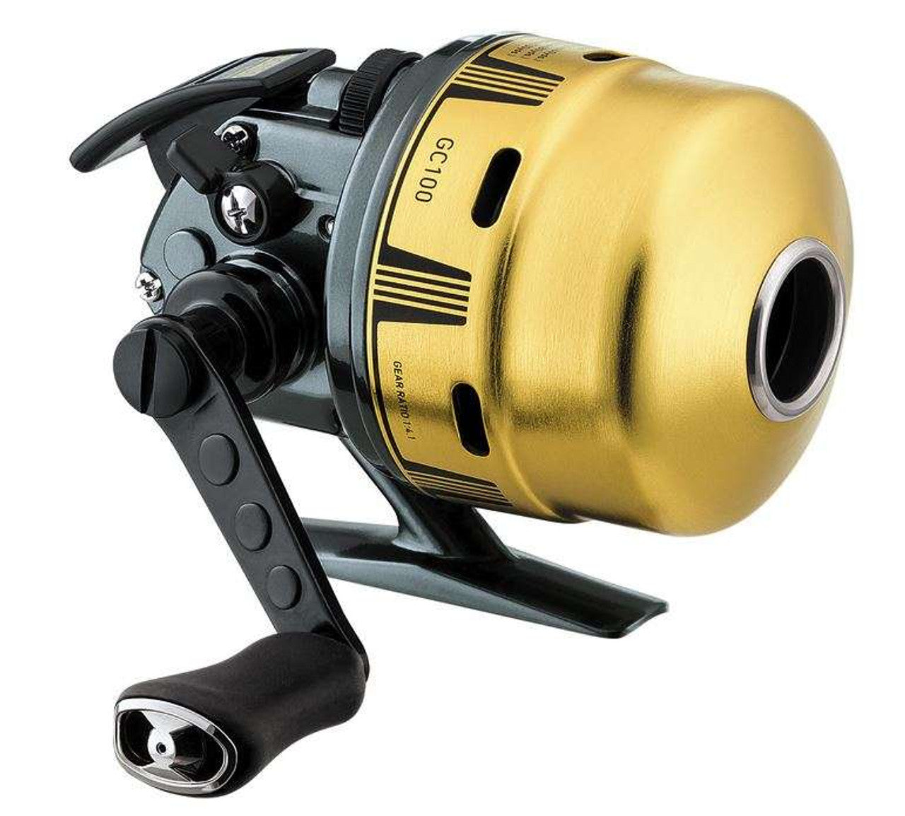 Daiwa GC80A Goldcast80, spooled with 8# mono, Spin Cast, 4.1:1