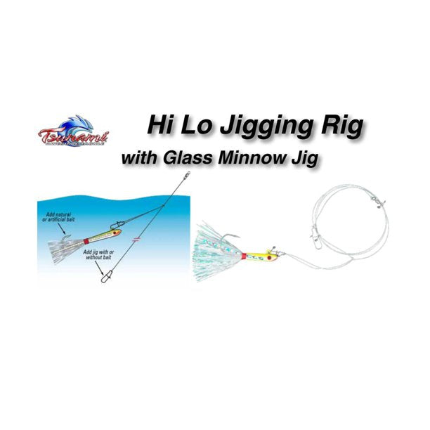 Tsunami Jigging Rig with Glass Minnow Lure