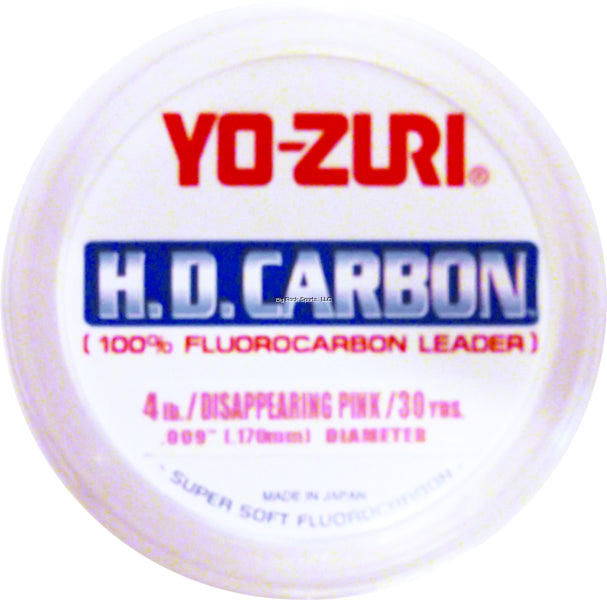 Yo-Zuri HD Carbon 100% Fluorocarbon Leader (4-300lb, 30yd, Disappearing Pink)