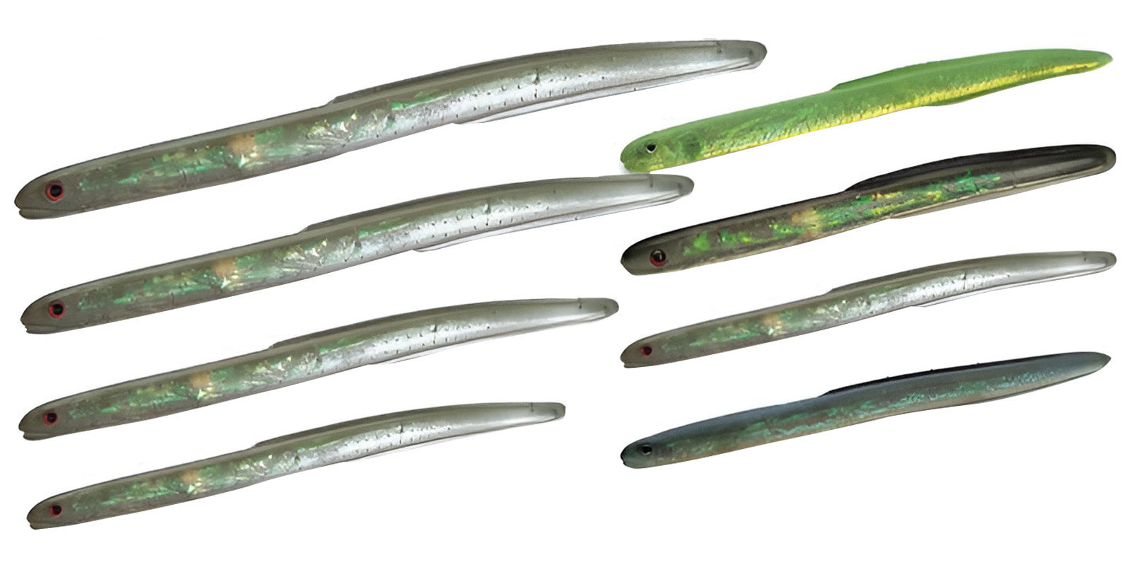 Tsunami Holographic Eel Unrigged Lure HE4 HE6