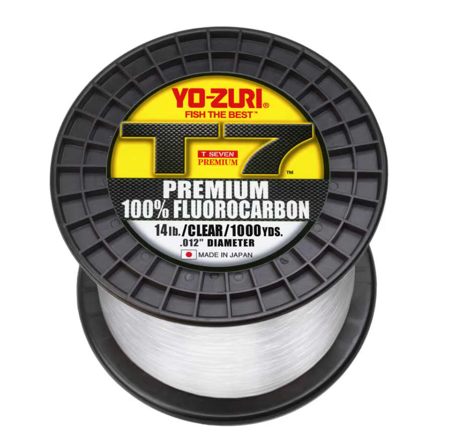 Yo-Zuri T-7 Premium Fluorocarbon Line, 8lb, 1000yd, Clear