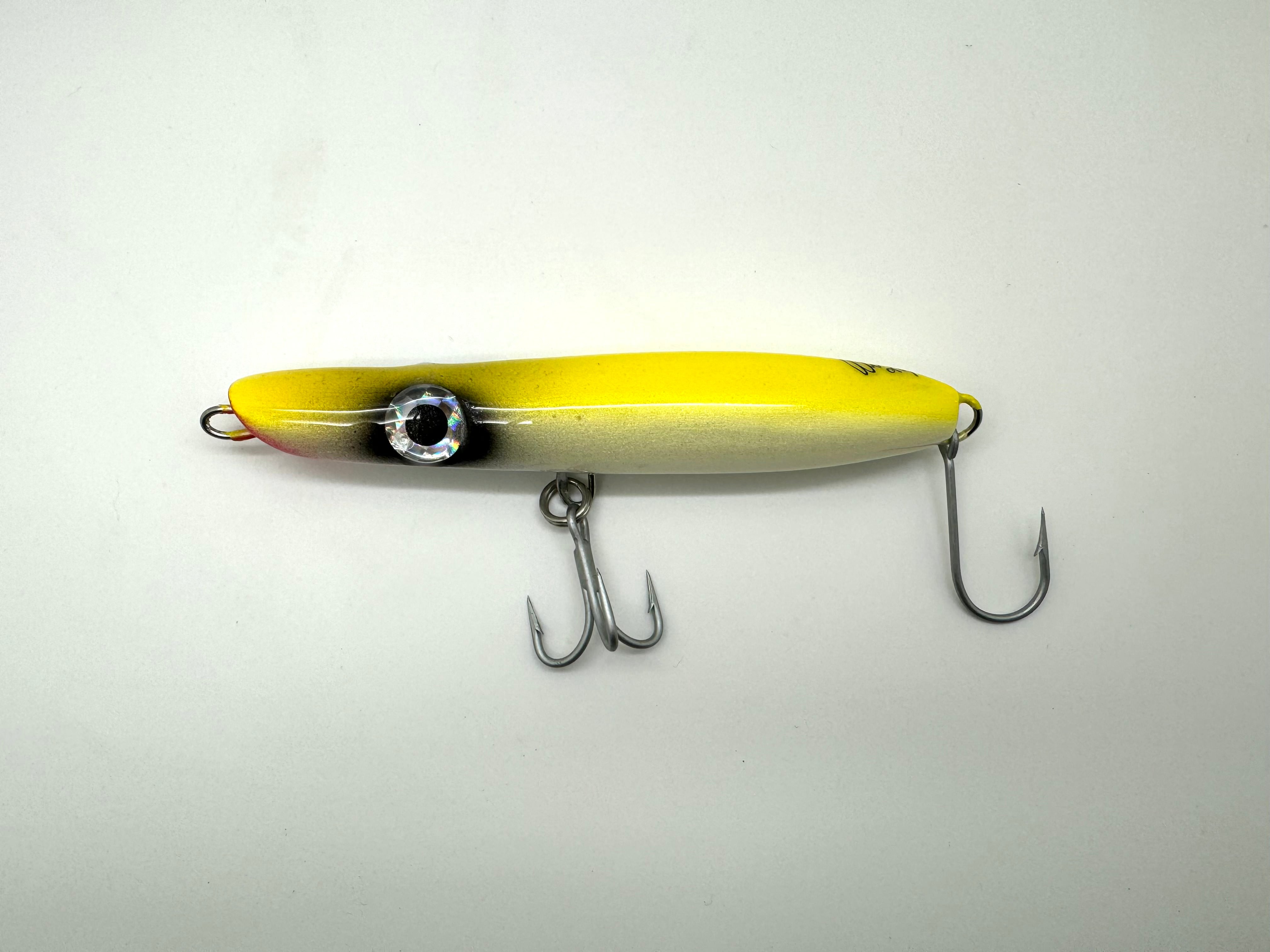 canvas pencil plug fishing lure Alan's Custom Lures Pencil Poppers