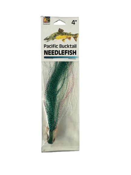 Danielson Pacific Bucktail Mylar Needlefish Striper Lure Teaser, Green Flash