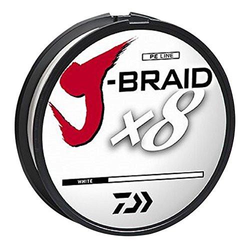 Daiwa J-Braid x8 8 Strand Braided Line, 65lb, 300m/330yd, White