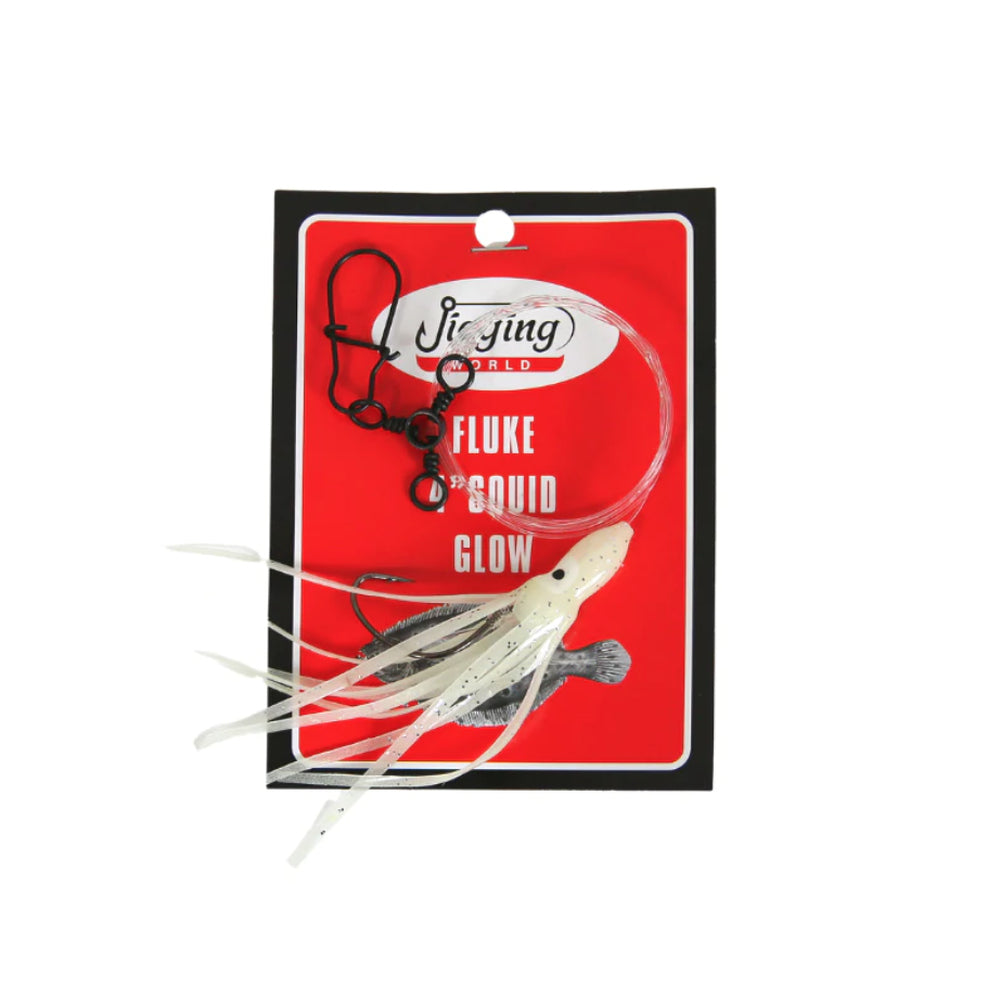 Jigging World Fluke Rig with 4" Squid