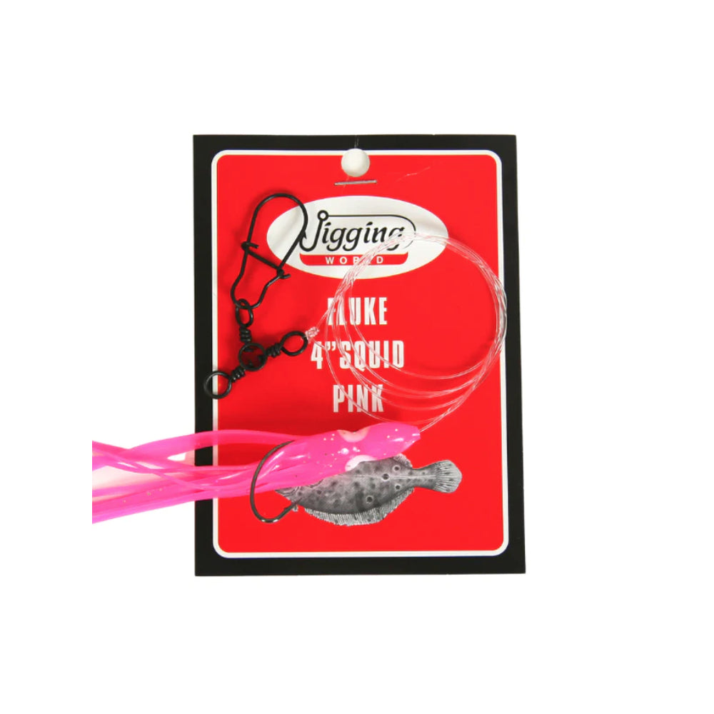 Jigging World Fluke Rig with 4" Squid