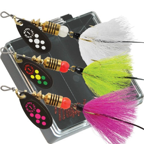 Mepps Pocket Pac Black Fury Dressed Trout Kit