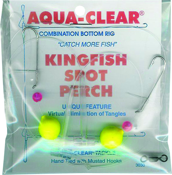 Aqua Clear Hi/Lo Rig Kingfish /Spot/Perch Float/Red Bead Size 8