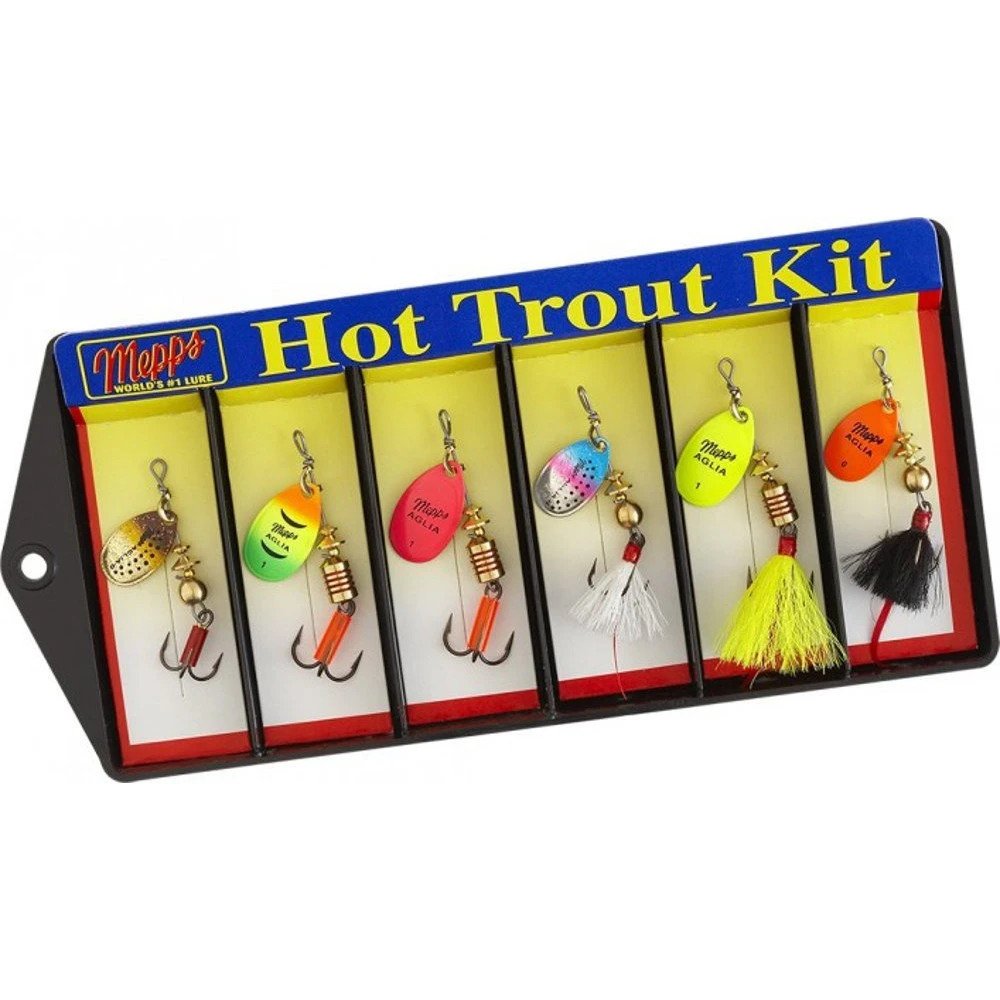 Mepps Trouter Kit Hot Aglia Spinner Trout Lure Assortment 6 Baits