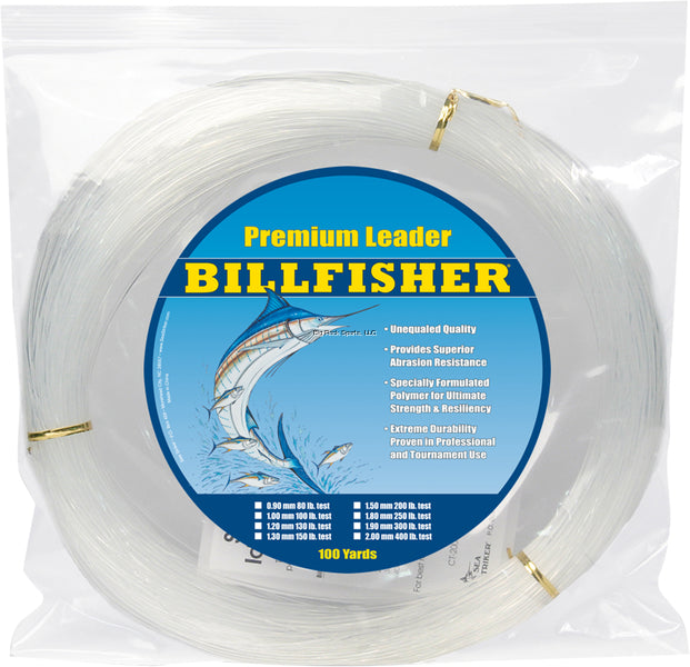 Billfisher Mono Leader Coil, 300lb, 100yd, Clear