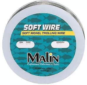 Malin M40-300 Soft Monel, Trolling Wire .024 Dia, 40Lb Test, 300Ft Spool